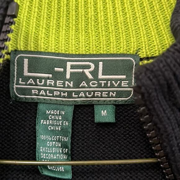 L-RL LAUREN ACTIVE 1/4‎ ZIP SWEATER SIZE M - Picture 5 of 7